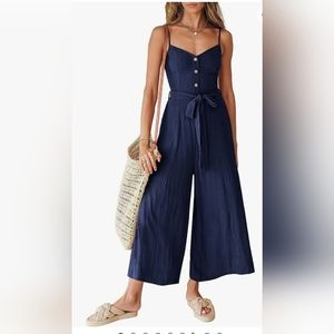 Spaghetti strap V neck Romper